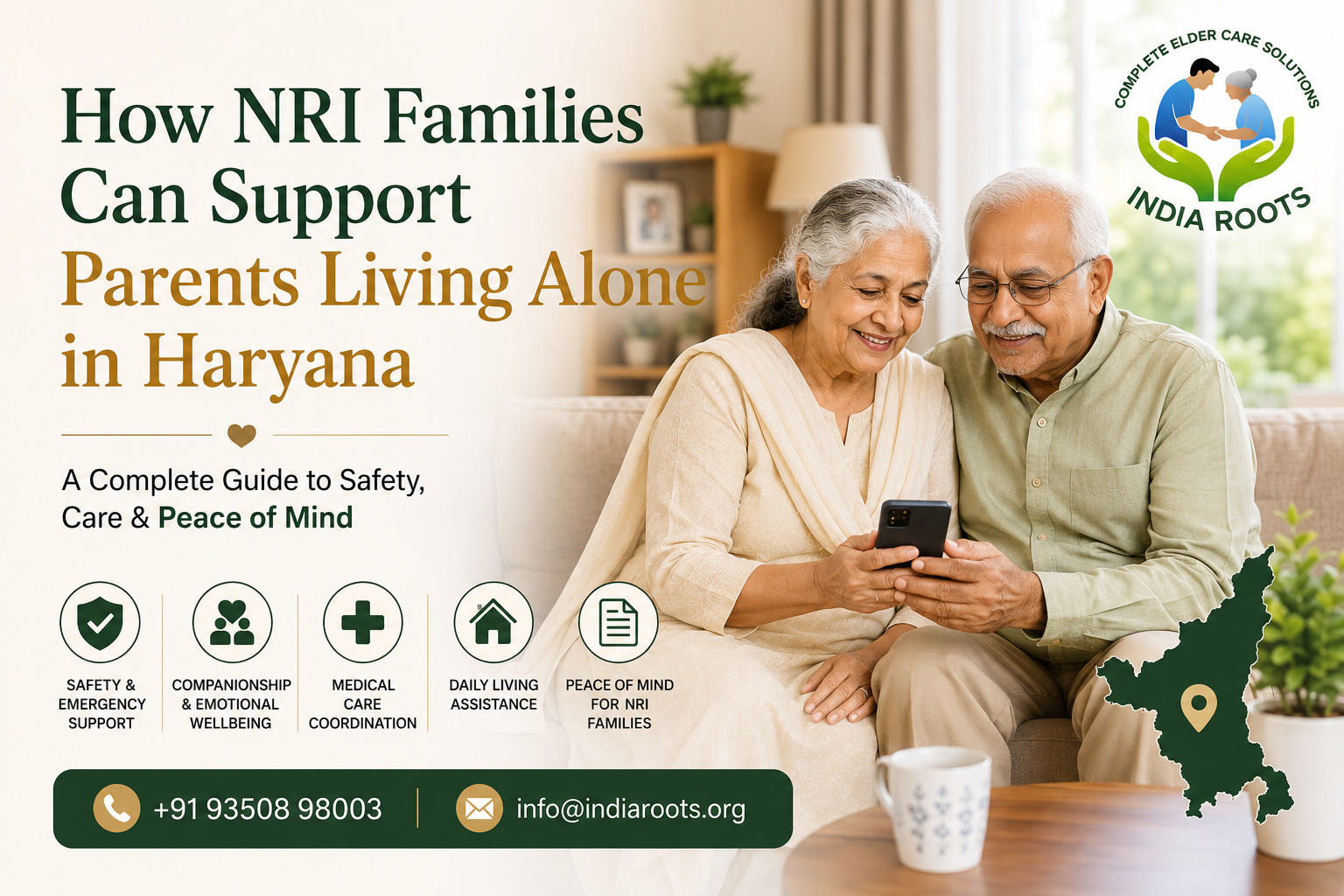 How NRI Families Can Support Parents Living Alone in Haryana (Complete Guide)