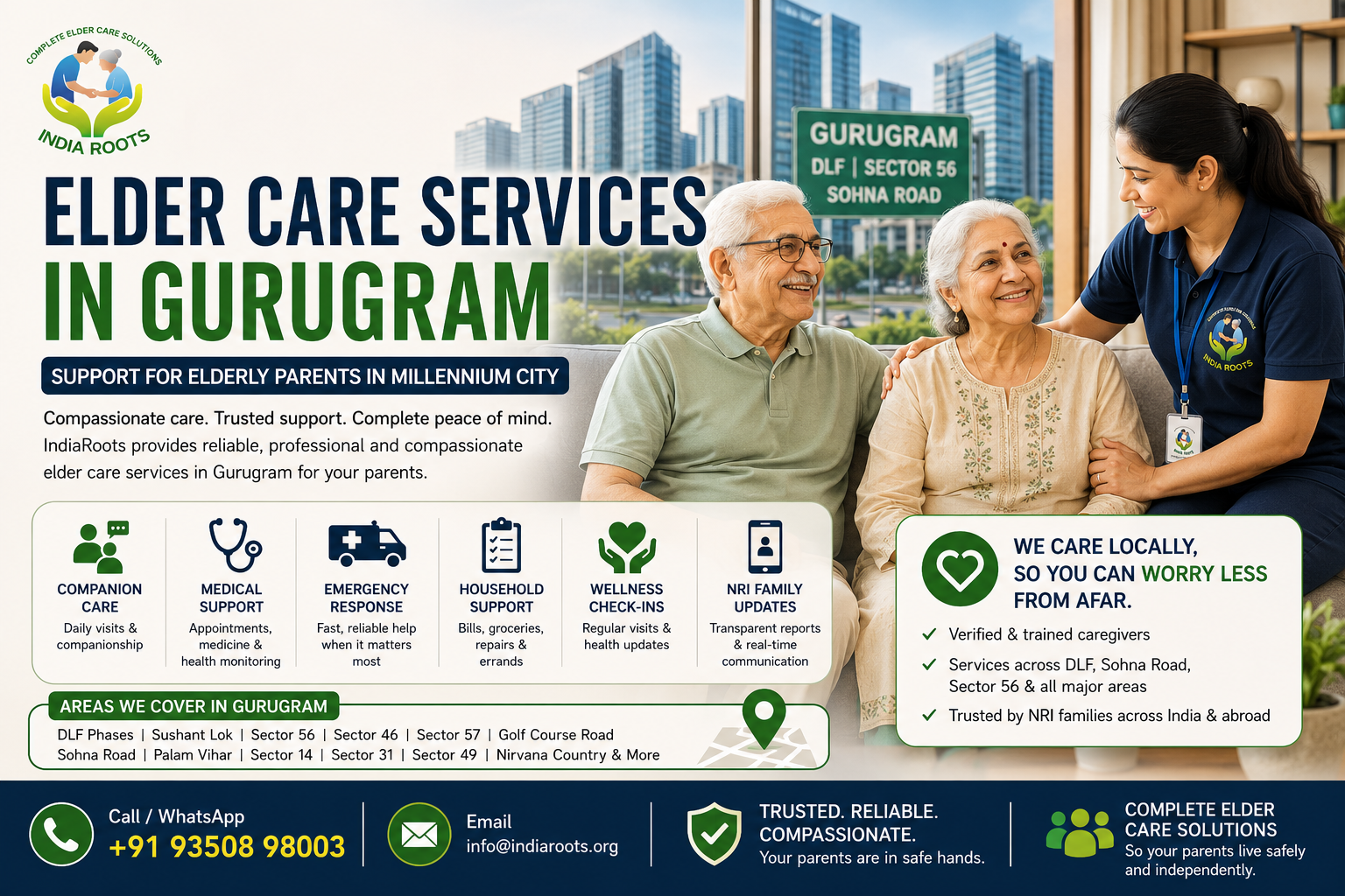 Elder Care Services in Gurugram — Support for Elderly Parents in Millennium City