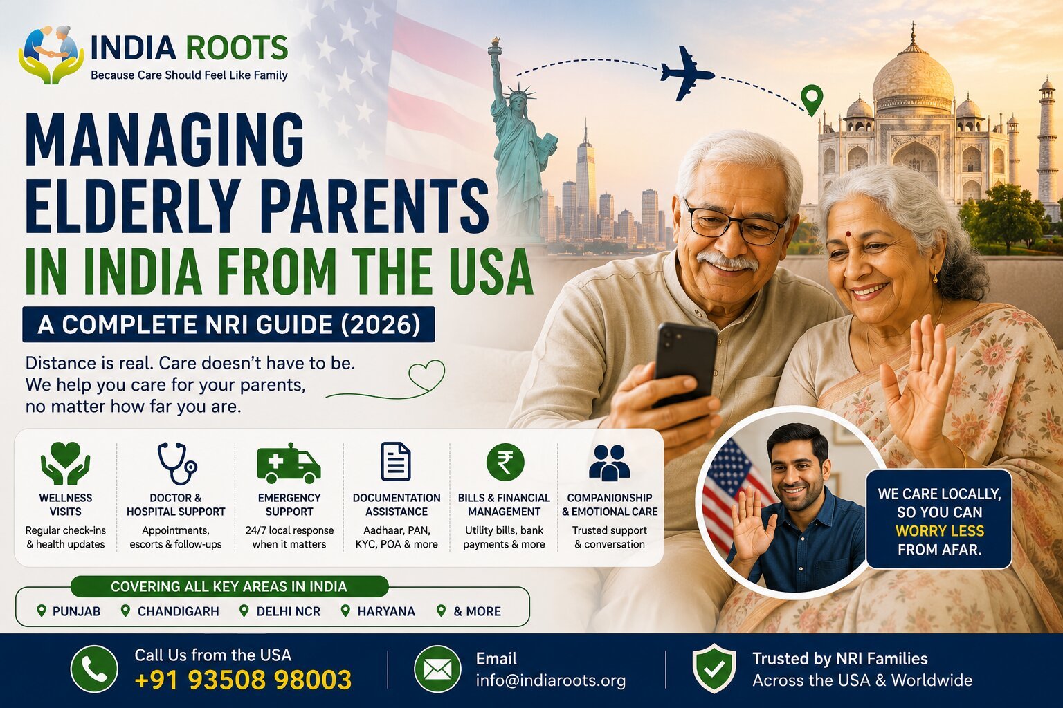 Managing Elderly Parents in India from the USA — Complete NRI Guide (2026)